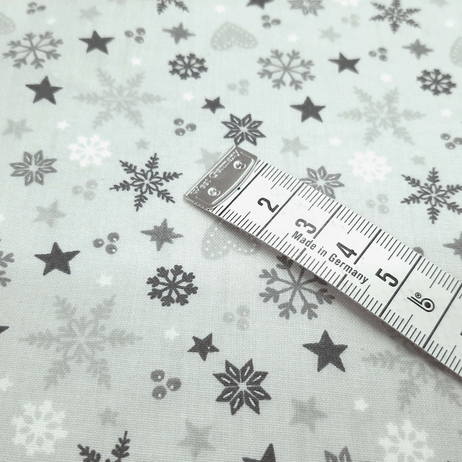 Tela navideña "Christmas Time" - ancho extra 160cm - Gris