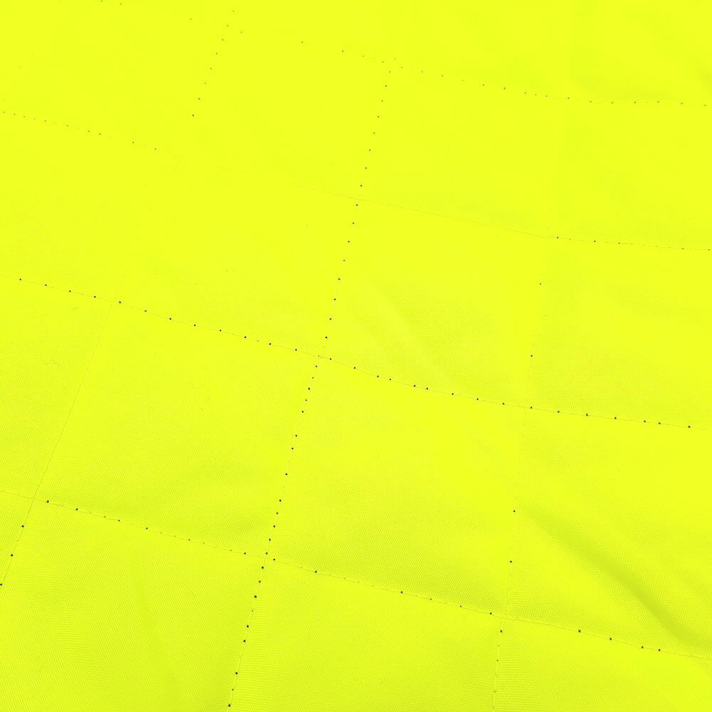 Supervisible - Tejido exterior acolchado Acolchado a cuadros - Tejido ligero 1B - Negro/Amarillo claro EN20471 