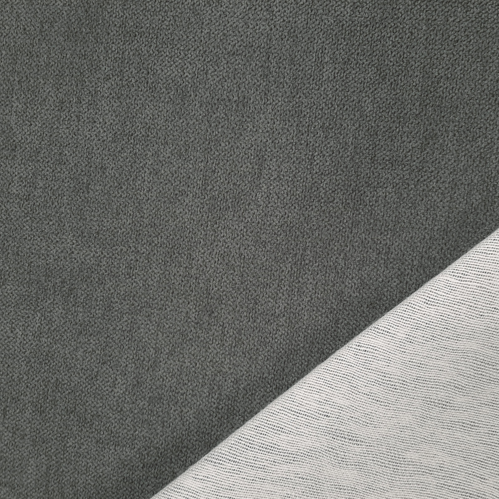 Deluxe - tejido de tapicería Öko-Tex® de alta calidad - Gris oscuro