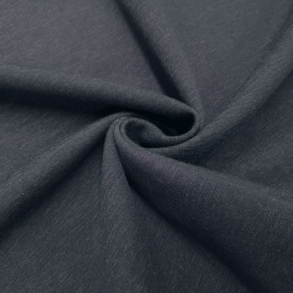 Florean - Merino Double Face Jersey - Oversized 167cm - Gris Melange / Azul Oscuro