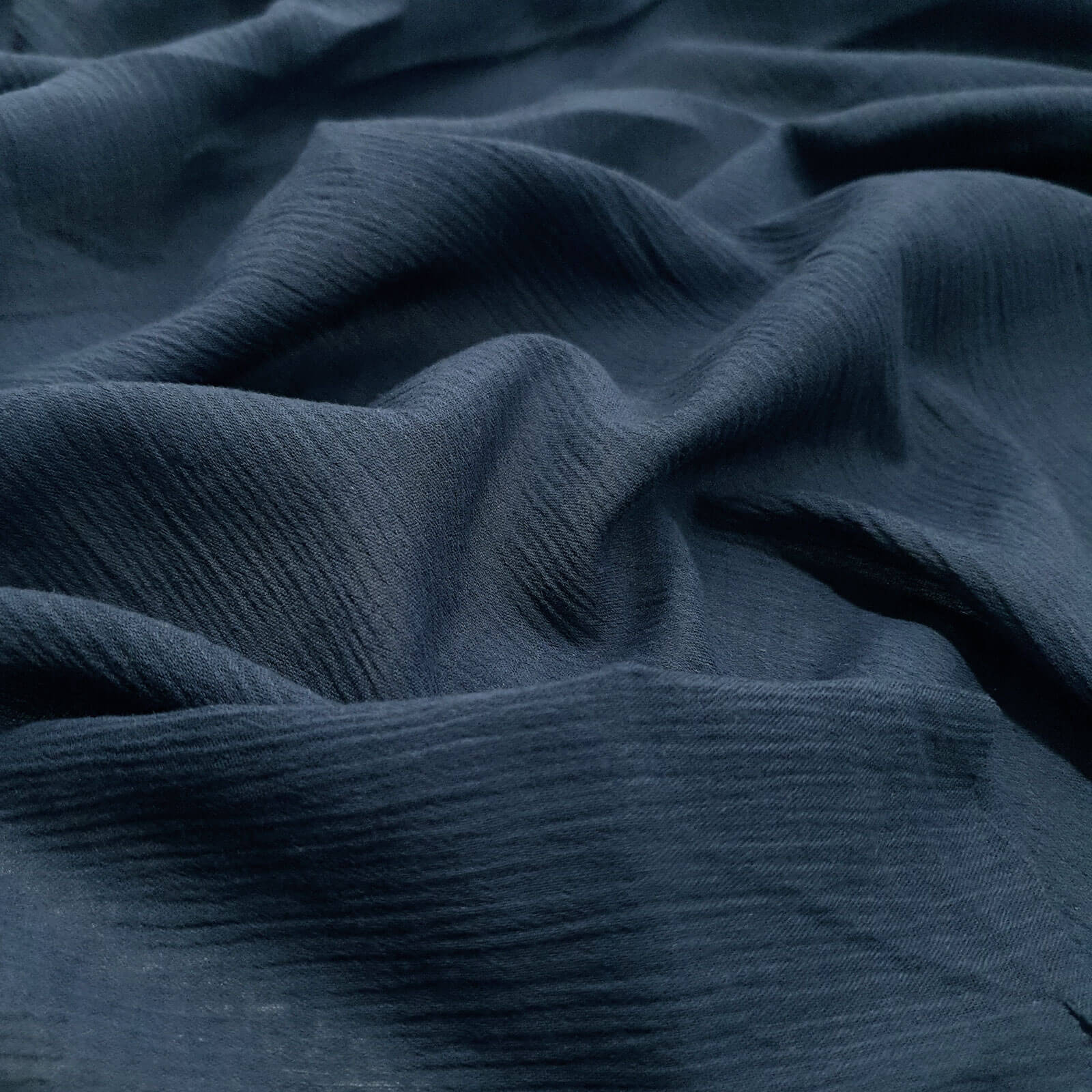 Hanako - Gasa de algodón - Azul oscuro