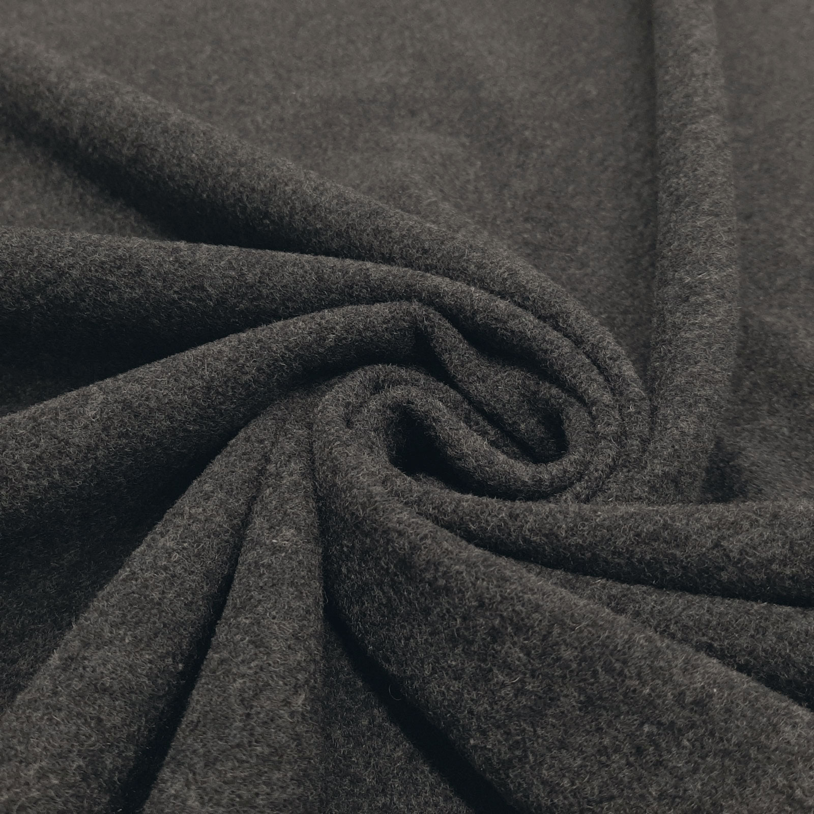 Mountain - Tejido de lana de cachemira, lana de abrigo - Gris oscuro-melange