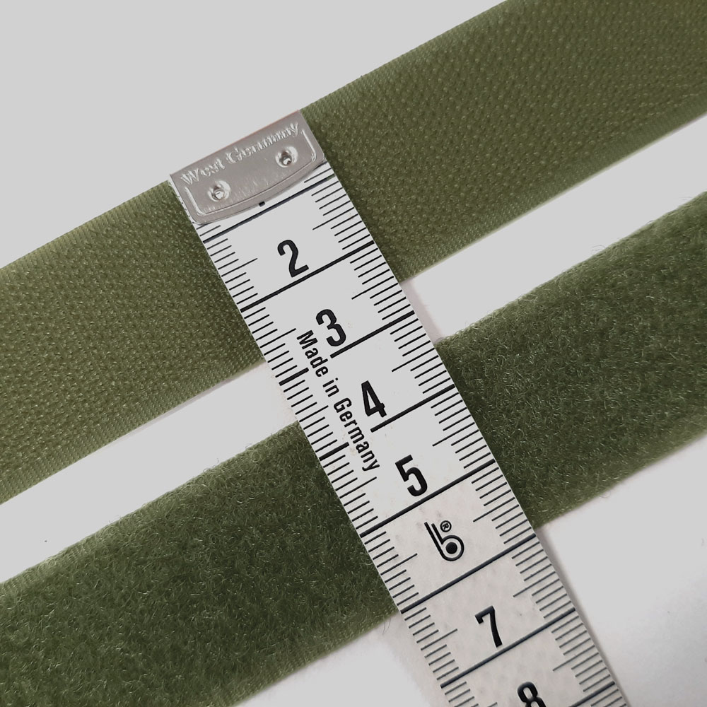 Cinta de velcro industrial (cinta de lana y gancho), anchura 25mm - olive