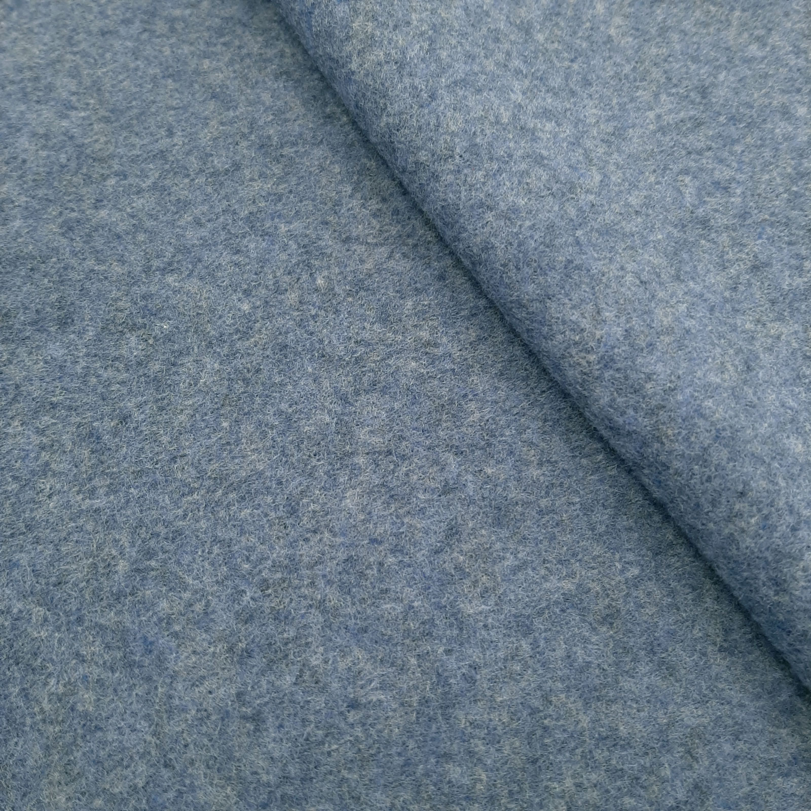 Organic Cotton Fleece - vellón de algodón de alta calidad - algodón orgánico - Azul Melange