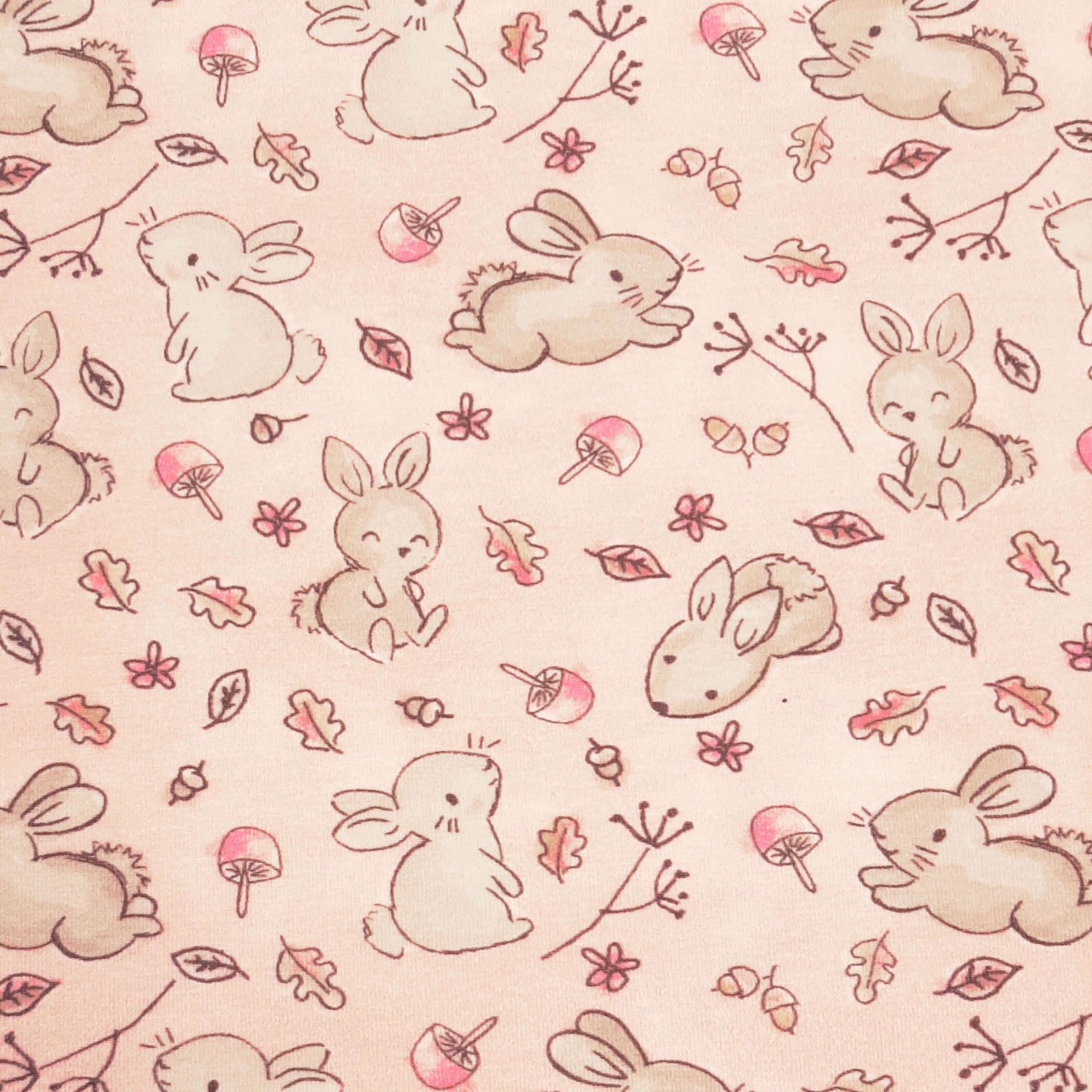 Sweet Bunny - Jersey de algodón Oeko-Tex® - Rosé