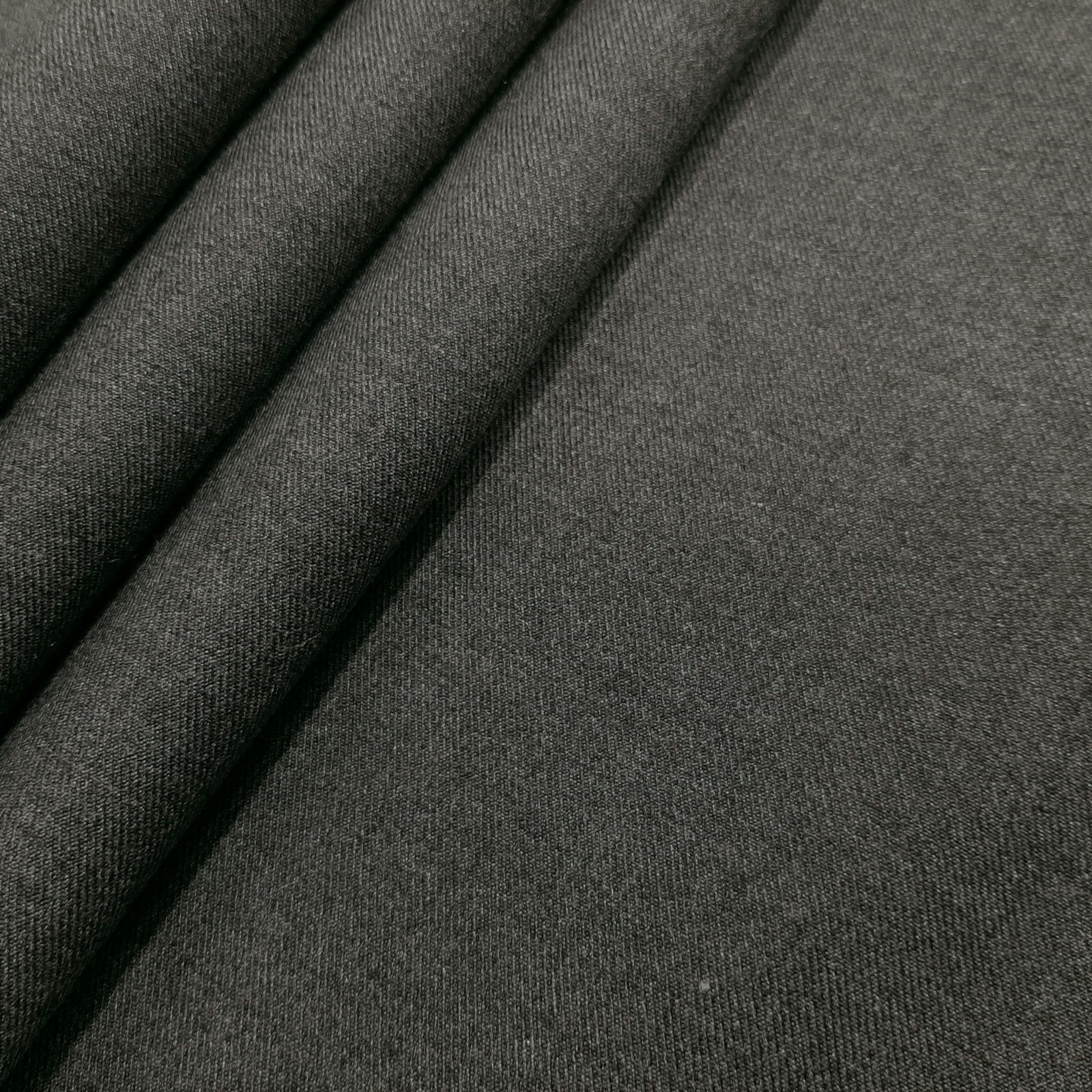 Zafer - Tejido de lana aramida para tapicería - ignífugo - Gris oscuro-melange