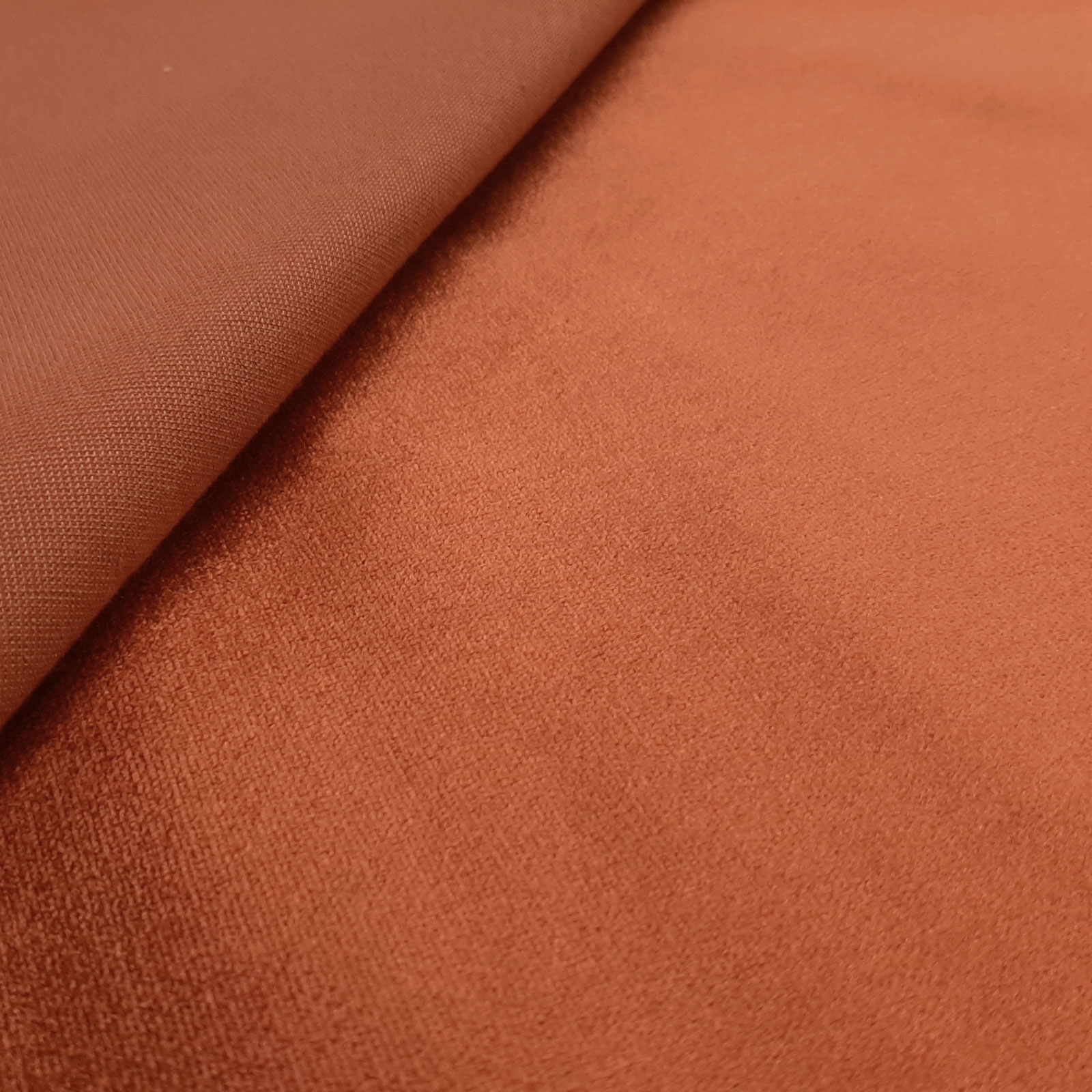 Sahco® Devon 2271 - Tejido de terciopelo para tapicería - 100% seda - Cobre
