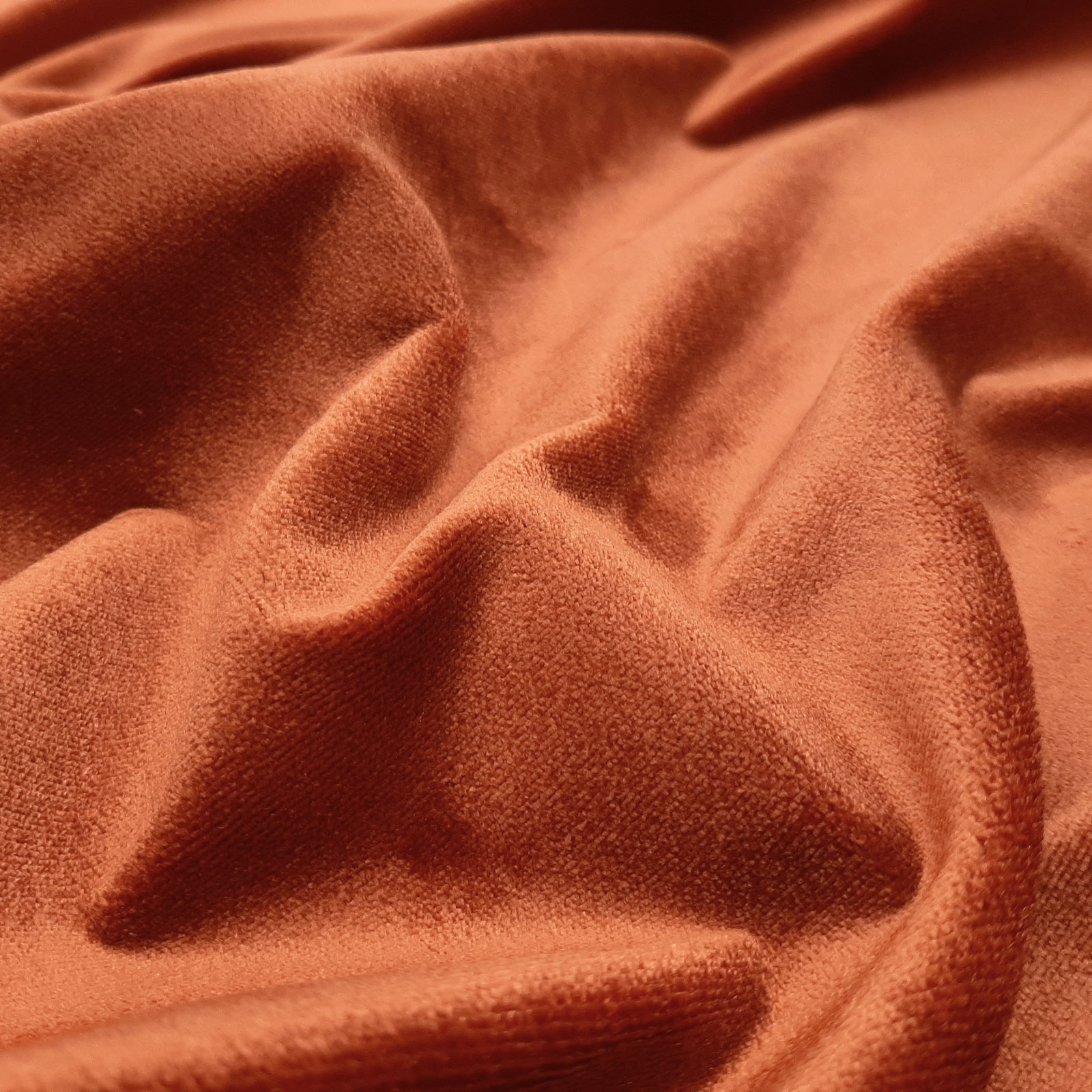 Sahco® Devon 2271 - Tejido de terciopelo para tapicería - 100% seda - Cobre
