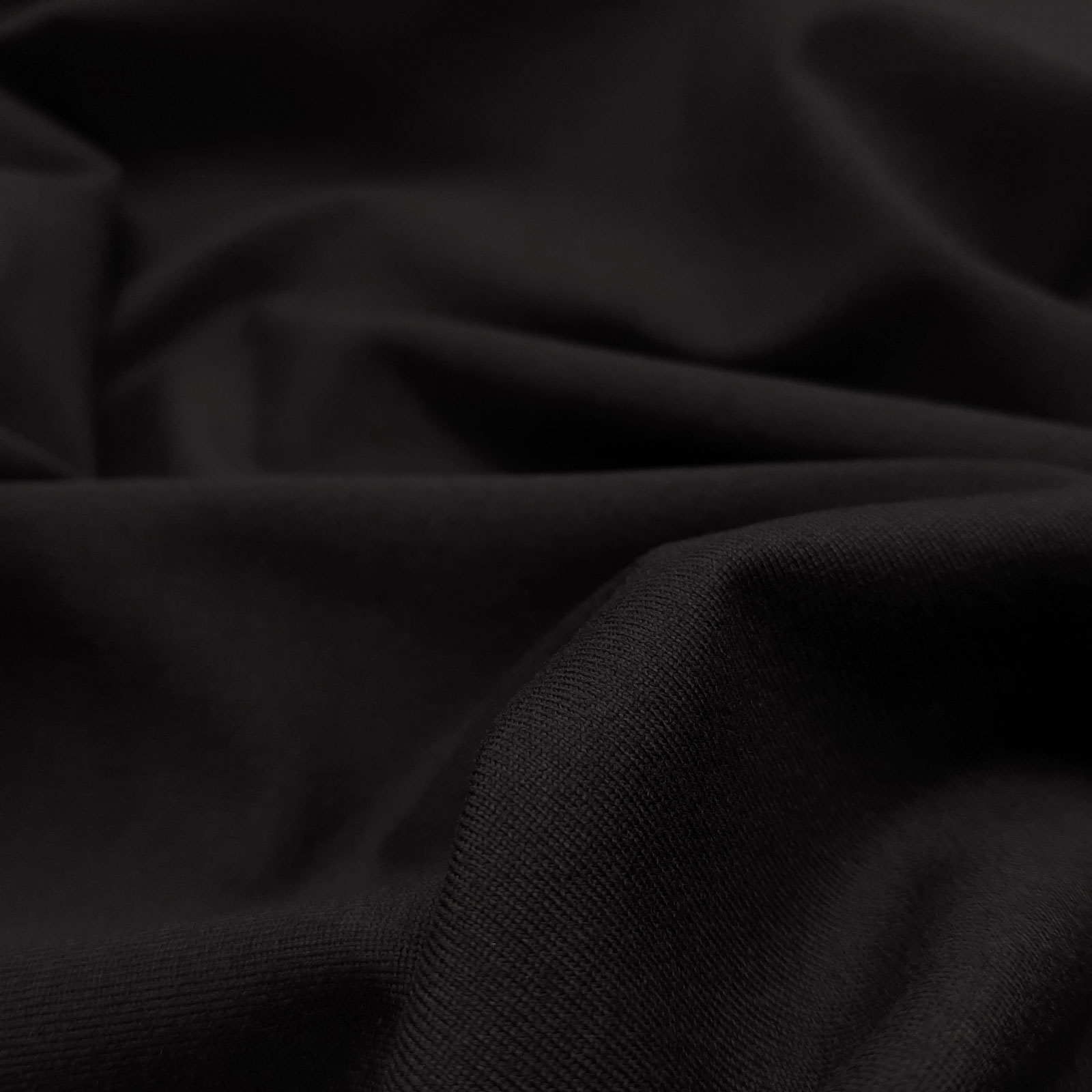 Junus - Merino jersey fino, grueso - Negro