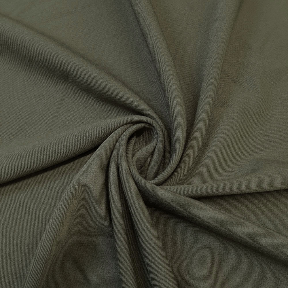 Paño de lana de gabardina – Tela elástica - musgo