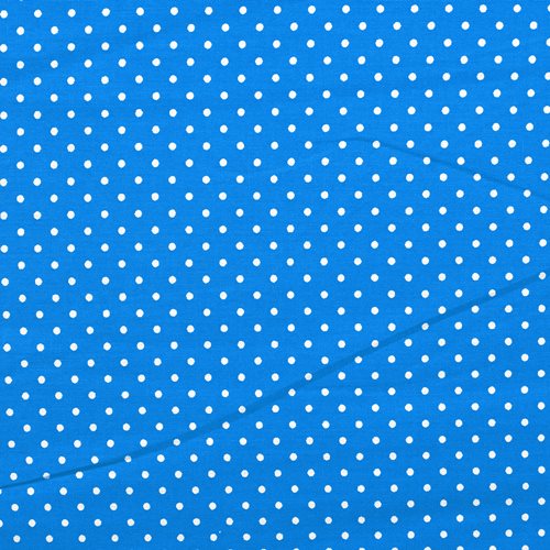 Puntos pequeños – Tela de algodón (azul)